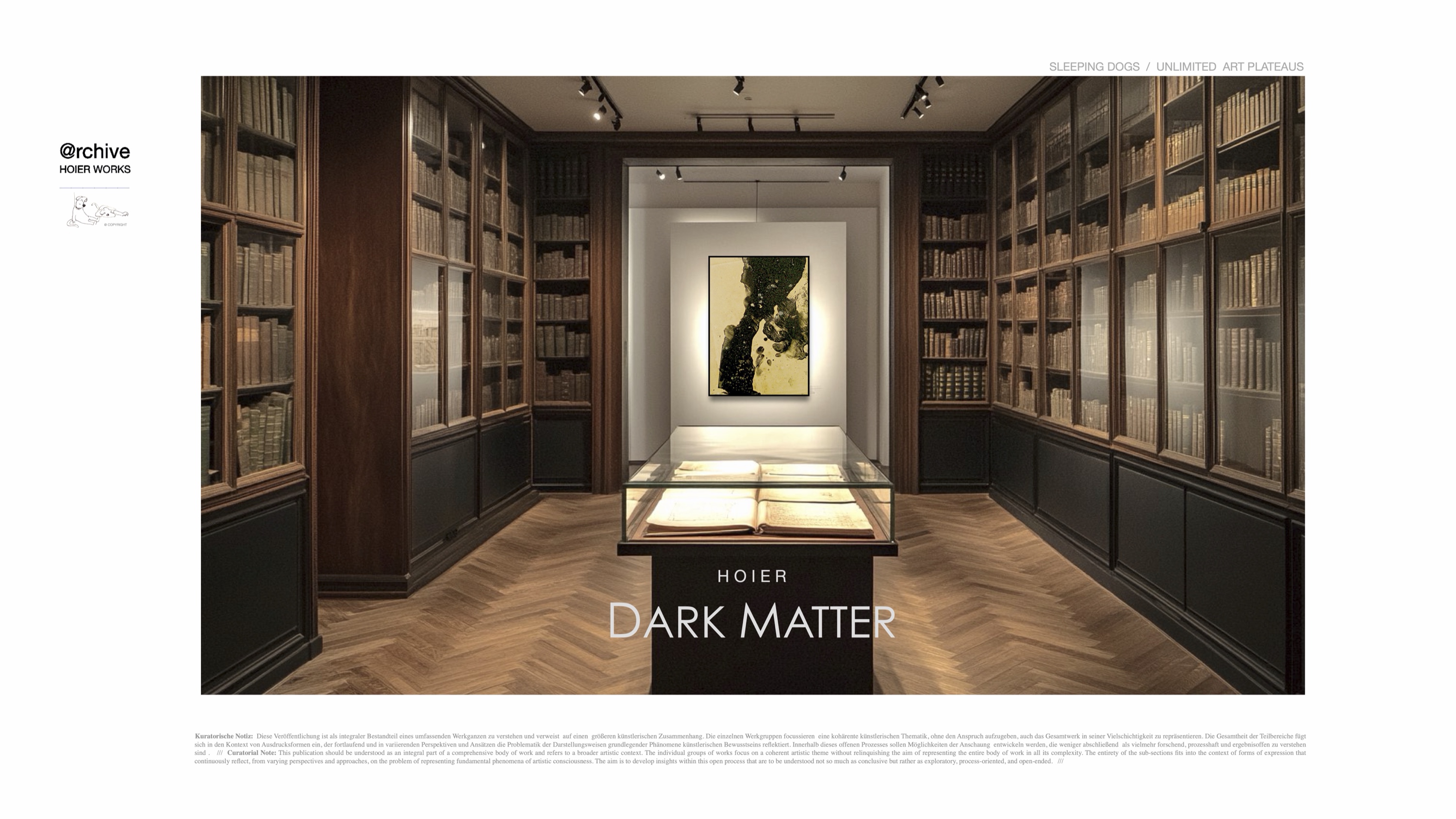 DARK MATTER, Slide 2 — Bild aus der Werkgruppe, Öl und Bitumen auf Papier, 1996, von Heiner H. Hoier